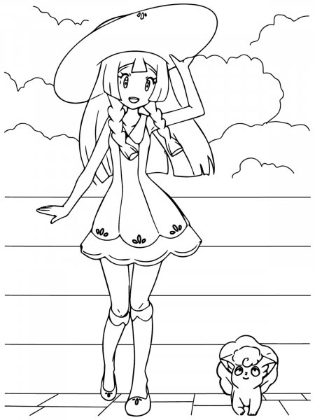 Lillie Pokemon Coloring Pages