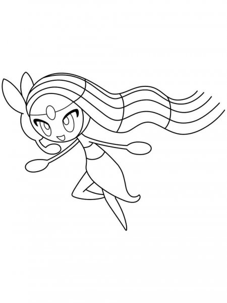 Meloetta Pokemon Coloring Pages