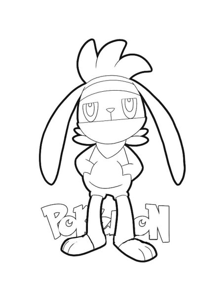 Pokemon Raboot Coloring Pages Free Printable