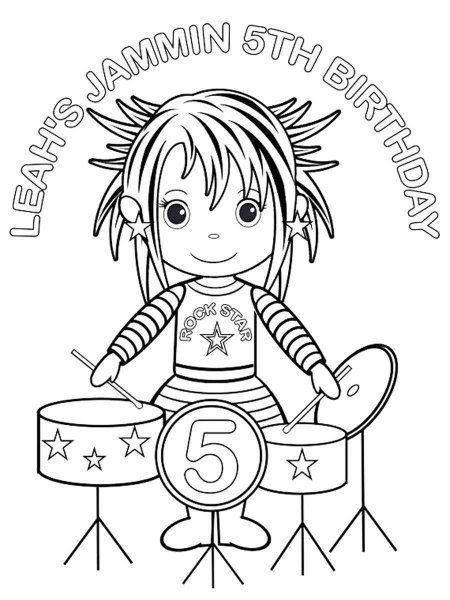 Rockstar Coloring Pages