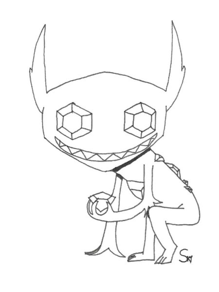 Pokemon Sableye Coloring Pages Free Printable