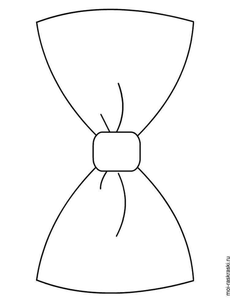 Printable Paper Bow Tie Pattern Template Sketch Coloring Page