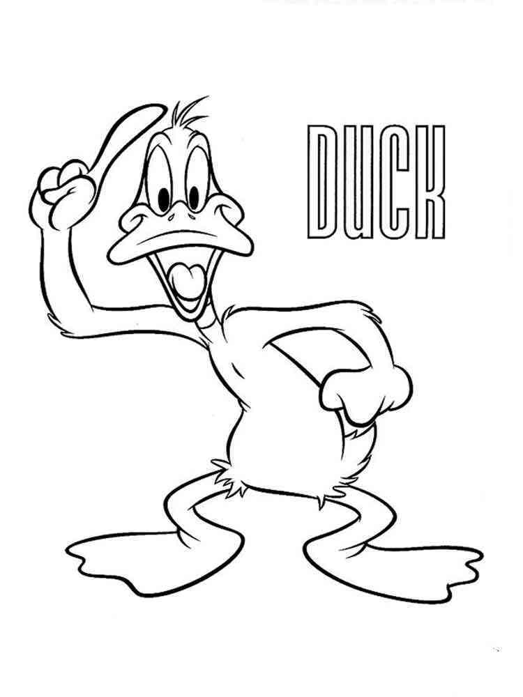 Daffy Duck Coloring Pages Free Printable Duffy Dack 1 Bear
