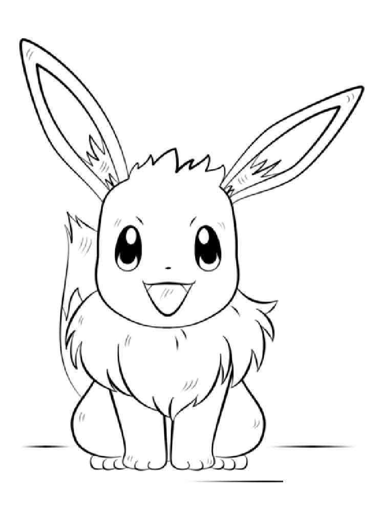 Eevee Coloring Pages Free Printable Eevee Coloring Pages 