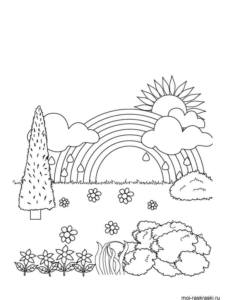 rainbow coloring pages 10 rows - photo #32