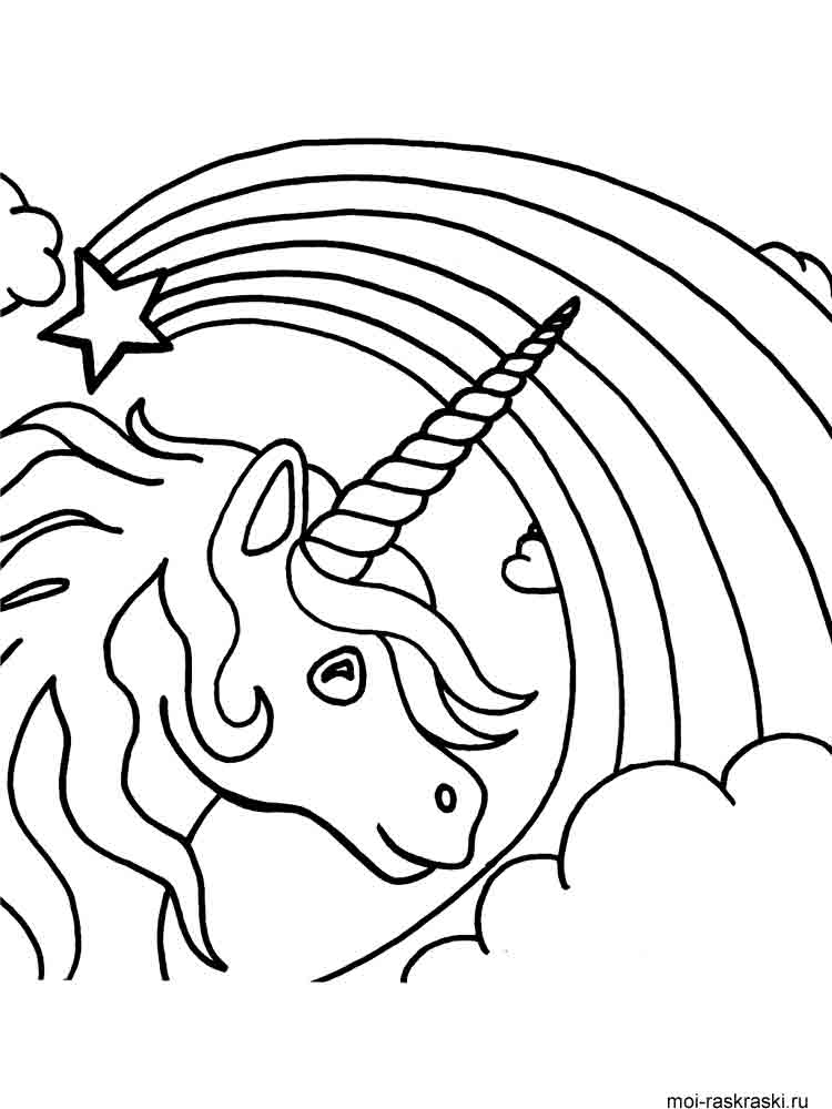Free printable Unicorn coloring pages.