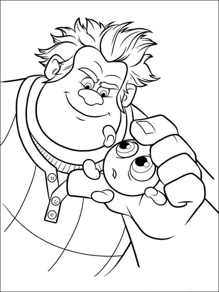 Wreck-It Ralph coloring pages. Free Printable Wreck-It Ralph coloring