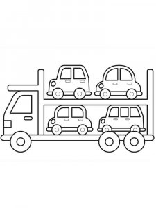 Car Carrier coloring page 10 - Free printable