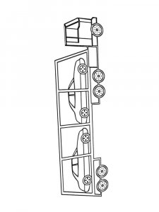 Car Transporter coloring page 5 - Free printable
