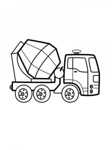 Cement Mixer coloring page 1 - Free printable