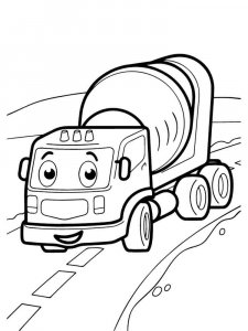 Cement Mixer coloring page 11 - Free printable