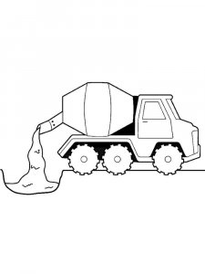 Cement Mixer coloring page 12 - Free printable