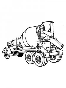Cement Mixer coloring page 15 - Free printable