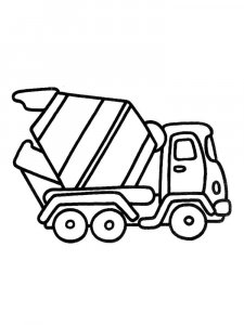 Cement Mixer coloring page 18 - Free printable