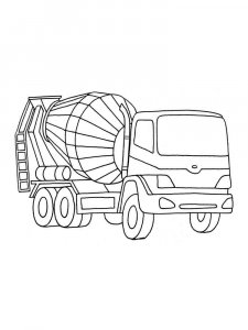 Cement Mixer coloring page 2 - Free printable