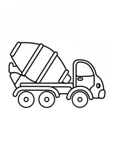 Cement Mixer coloring page 20 - Free printable