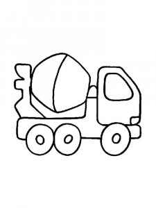 Cement Mixer coloring page 21 - Free printable