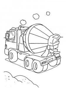 Cement Mixer coloring page 22 - Free printable