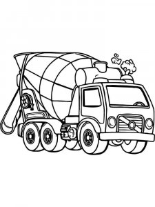 Cement Mixer coloring page 25 - Free printable
