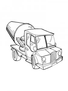 Cement Mixer coloring page 3 - Free printable