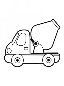 Cement Mixer coloring page 4 - Free printable