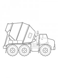 Cement Mixer coloring page 5 - Free printable