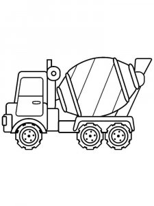 Cement Mixer coloring page 6 - Free printable