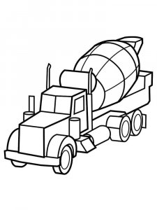 Cement Mixer coloring page 9 - Free printable
