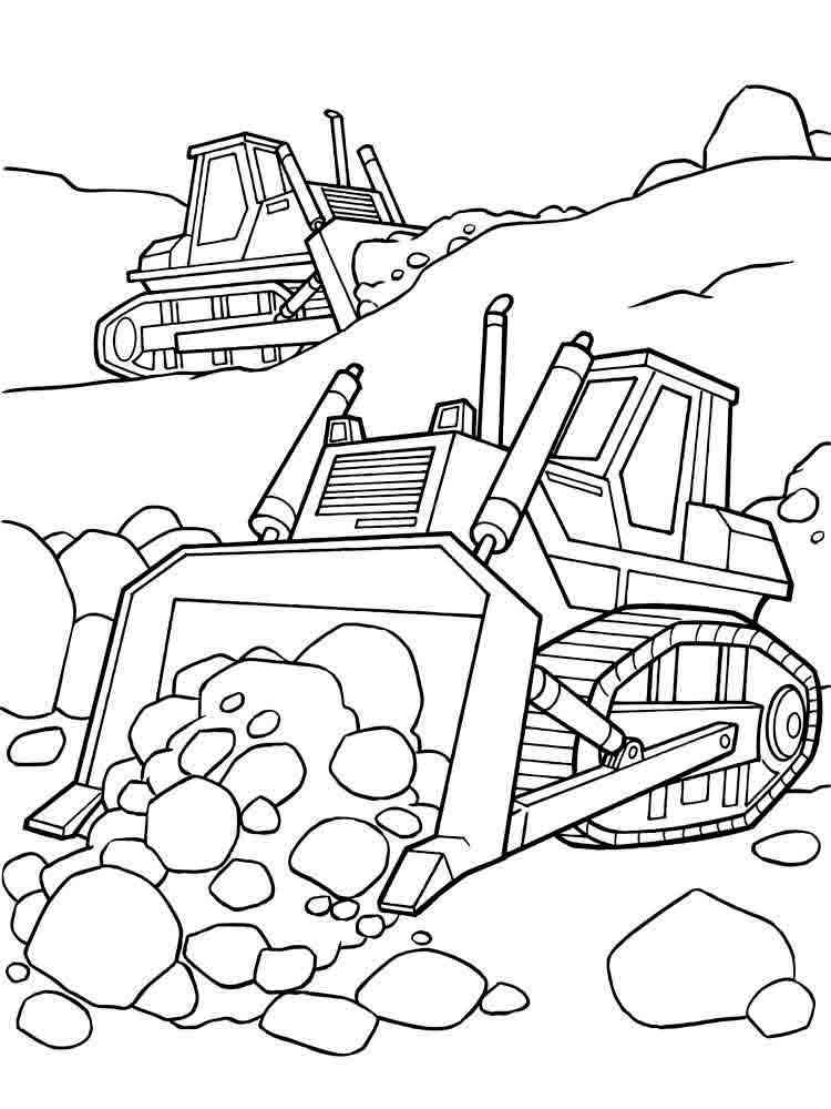 Construction Vehicles coloring pages Download and print