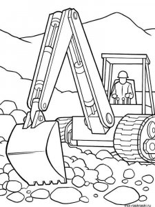 Excavator coloring page 20 - Free printable