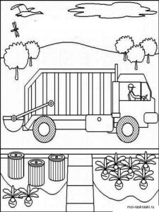 Garbage Truck coloring page 12 - Free printable