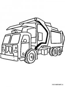 Garbage Truck coloring page 15 - Free printable