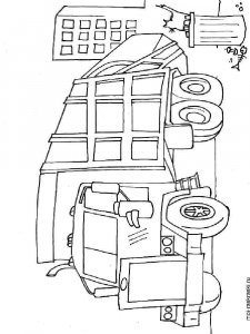 Garbage Truck coloring page 19 - Free printable