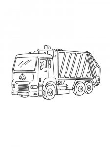 Garbage Truck coloring page 2 - Free printable