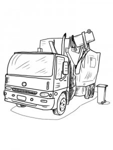 Garbage Truck coloring page 3 - Free printable