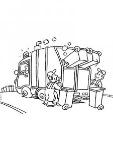 Garbage Truck coloring page 7 - Free printable