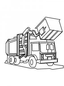 Garbage Truck coloring page 9 - Free printable