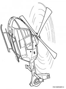 Helicopter coloring page 10 - Free printable