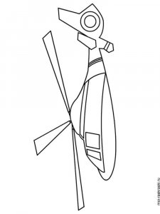 Helicopter coloring page 11 - Free printable