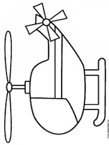 Helicopter coloring page 14 - Free printable
