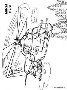 Helicopter coloring page 4 - Free printable