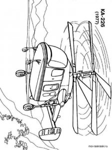 Helicopter coloring page 5 - Free printable
