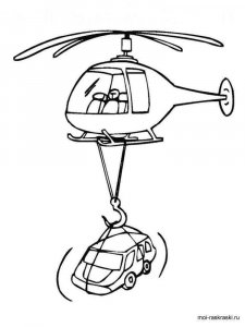 Helicopter coloring page 8 - Free printable