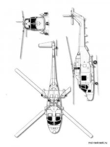 Helicopter coloring page 9 - Free printable
