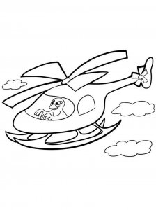 Helicopter coloring page 36 - Free printable