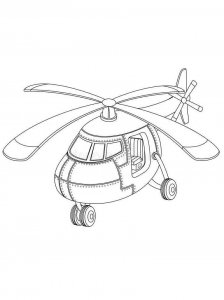 Helicopter coloring page 37 - Free printable