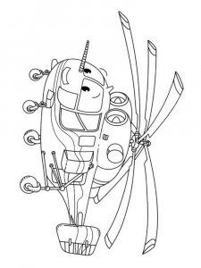 Helicopter coloring page 34 - Free printable