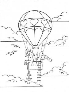 Hot Air Balloon coloring page 3 - Free printable