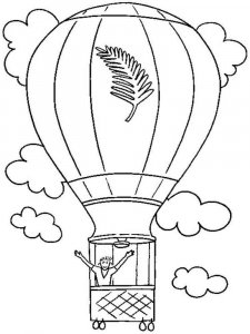 Hot Air Balloon coloring page 5 - Free printable