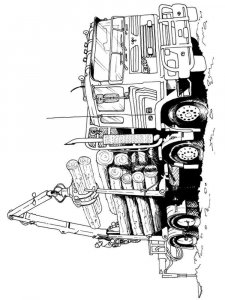 Log Truck coloring page 11 - Free printable